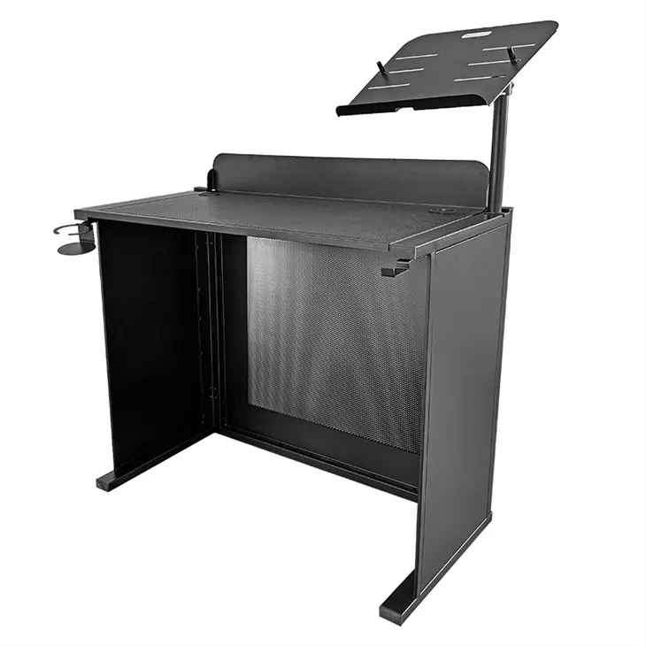 DJ galds ar klēpjdatora statīvu